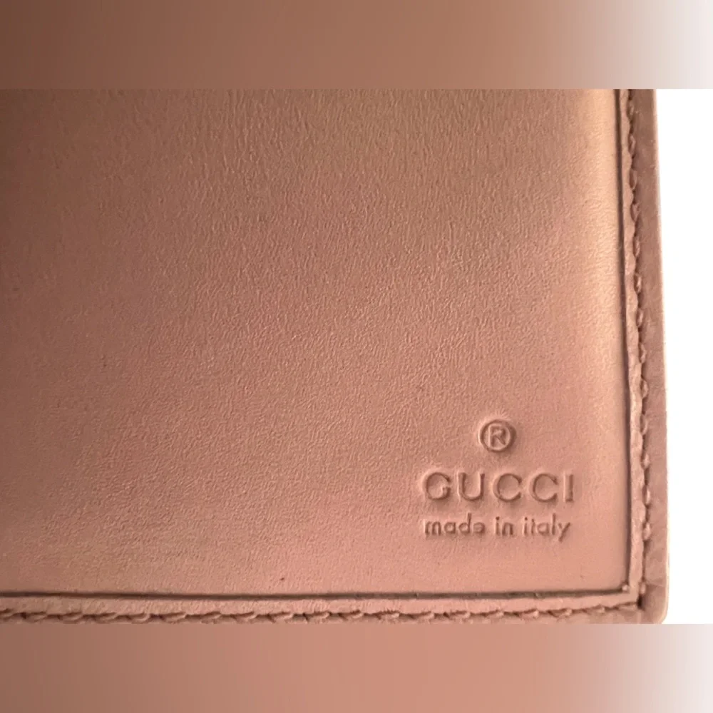Authentic Gucci GG canvas continental long wallet beige pink - Picture 6 of 12